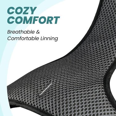 Шлейка для собак VIVAGLORY Easewalk, анти-тягнуча, для дресирування та прогулянок, з ручкою, витримана, для цуценят та собак, S (пір'я, обхват грудної клітки: 36-61 см)