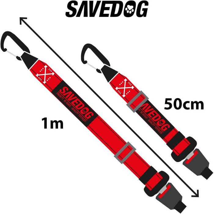 PONSA SAVEDOG: Безпечний поводок-переноска для собак. Міцний, вантажопідйомність 1000 кг, відповідає ISO 27955:2010