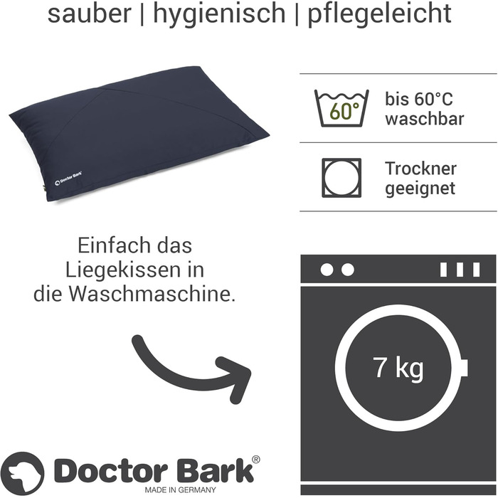М'яке лежаче ліжко для собак середніх порід GreenLabel Country-Kissen, колір кобальтовий (M)