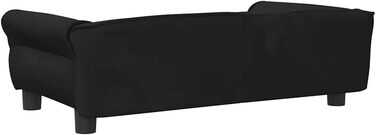 Крісло-ліжко для собак, чорне, з м'якою оббивкою, 95 x 55 x 30 см, для маленьких собак та котів