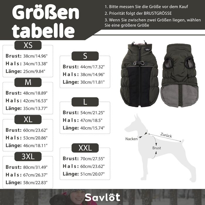 Теплий зимовий одяг для собак: вітронепроникний теплий одяг для собак з світловідбиваючими елементами, з блискавкою, зелений, XL