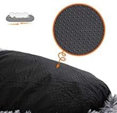 Ортопедичне ліжко для собак великих порід, м'яке плюшеве ліжко для котів та собак, біле, 60 см