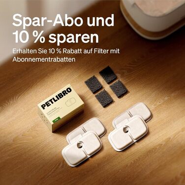 PETLIBRO фонтанчик для котів бездротовий з датчиком руху, легке очищення, модель Dockstream, акумулятор 5000mAh, тихий (23dB), BPA-free, 2 помпи, 4 фільтри