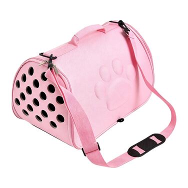 Сумка для тварин на плечі | Транспортний мішок для котів та цуценят | Рожева сумка для перевезення тварин