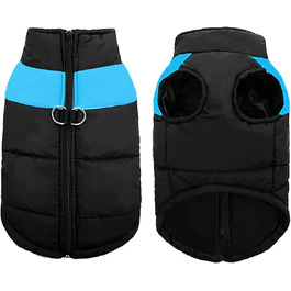 WELLXUNK Куртка для собак, тепла, водонепроникна, для маленьких та великих собак (3XL, блакитна, 83 см)
