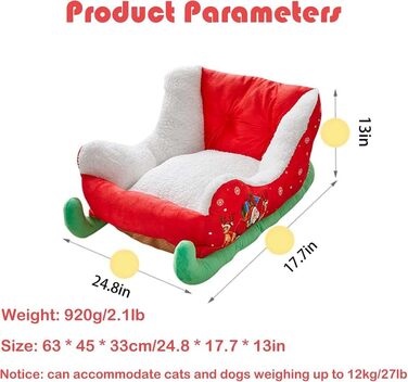 Ліжко для собак на Різдво: зручне ліжко-сани для домашнього улюбленця