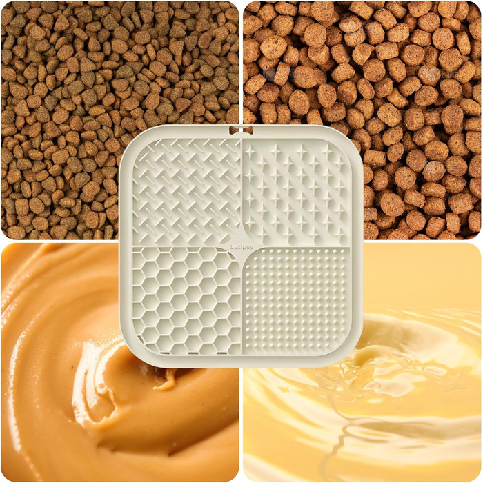 Килимок для собак з присосками, 2 шт. (бежевий + сірий) - для грумінгу, тренувань та купання