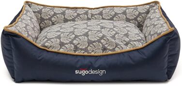 Водонепроникне ліжко для собак з бавовни та поліестеру з знімним подушками - собаче ліжко-софа з практичною сумкою для перенесення, 3 розміри (S/M, L, XL) (Підстилка, S/M)