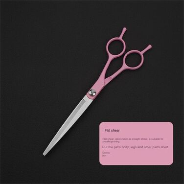 Набір професійних ножиць для собак 7 дюймів, 4 шт. для грумінгу: прямі, зігнуті, для розрідження шерсті, з ергономічними ручками, для собак та котів