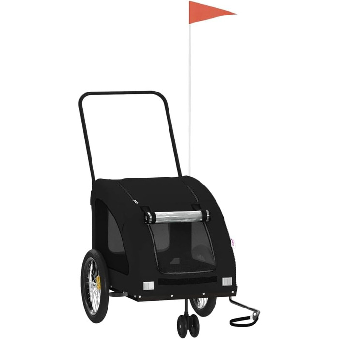 Фasба: Причіп для собак та інших домашніх тварин на велосипед, чорний, 137 x 68 x 72 см