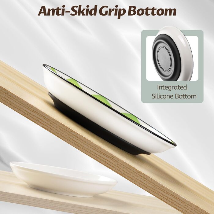 Набори мисок для котів з кераміки з силіконовим дном (4 шт.) - антиковзаючі, безворсові, для корму та води