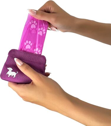 Сумка для ласощів для собак Swaggly – чорна з червоною підкладкою (рожева)