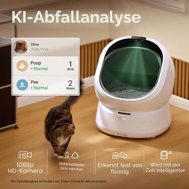 Самоочисний розумний лоток для котів PETLIBRO Luma з AI-камерою та автоматичним моніторингом