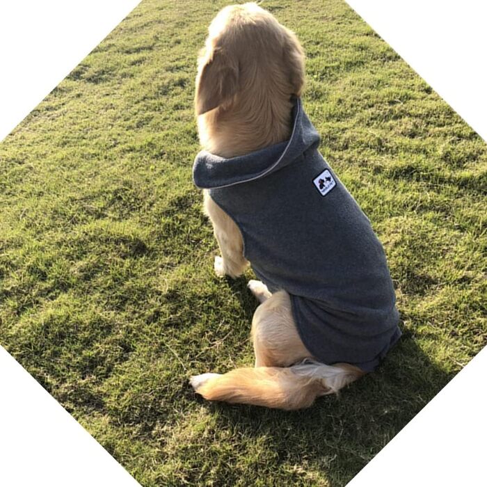 Зимовий пуловер для собак з поларфлісу (сірий, M) - теплий одяг для собак