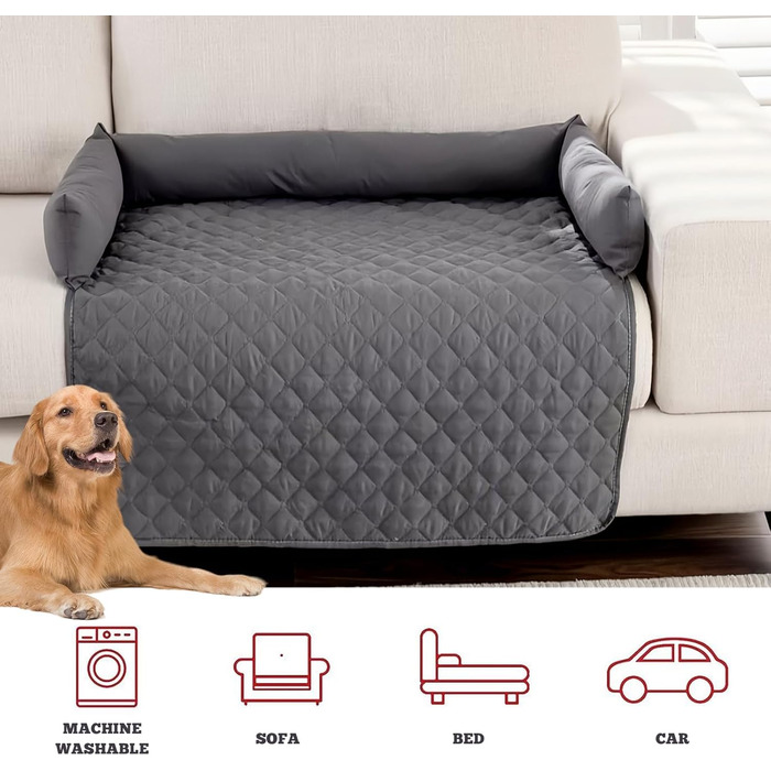 М'яке ліжко для собак - захист дивану, пухке подушкове покриття для великих, середніх та маленьких собак, плюшевий килимок для собак 75*75 см