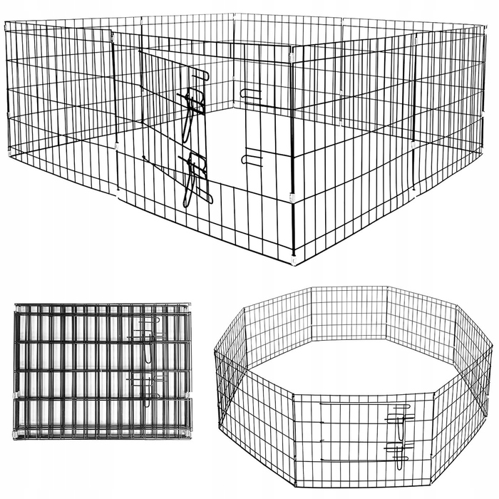 Металевий вольєр-клітка Springos для великих собак, 100 x 60 x 70 см