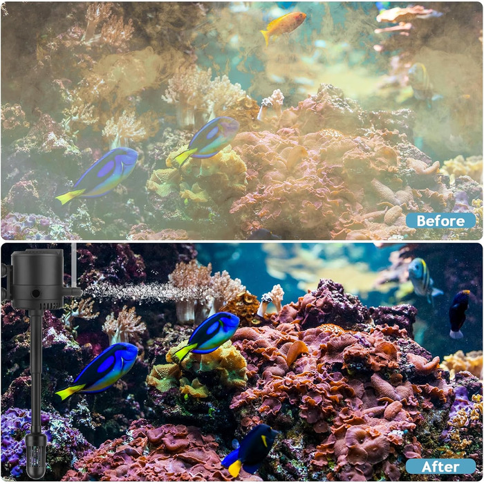 Акваріумний фільтр ITIY, безшумний, 25W, 2000L/H, з втяжним соском, для акваріумів 300-500L