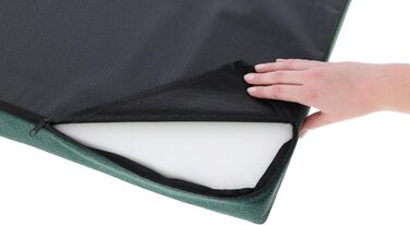 Матрац для собак Kerbl Oliver з піною з пам'яті, для собак з проблемами суглобів, ортопедичний, знімний чохол, Made in Italy, коричневий, 80x50x8 см