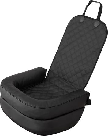 Підстилка для собак у машину, переноска для котів та собак, корзина для собак, лежанка для собак, 42 x 55 см (Чорний екошкіра)