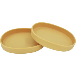 Набори мисок для котів та собак Bebeibon: силіконові, неслизькі, 330 мл, 2 шт. (жовті)