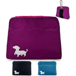 Сумка для ласощів для собак Swaggly – чорна з червоною підкладкою (рожева)