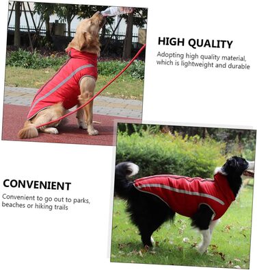 Водонепроникний дощовик для собак - дощовик для маленьких собак та цуценят (45x55 см, червоний)