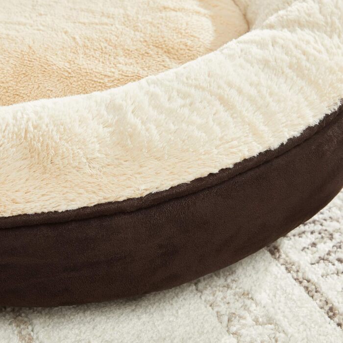 Ліжко для собак та котів Feandrea Donut, діаметр 50 см, колір коричневий