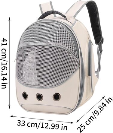 Транспортна сумка для собак, кошенят, кроликів - сіра, зручна, дихаюча, для подорожей та прогулянок