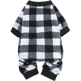 Піжама для собак SCENEREAL: теплий, м'який комбінезон для маленьких та великих собак, чорного кольору. Підходить для зими та святкування Нового року.