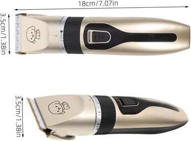 Електричний собачий триммер SOIMISS з титановими керамічними лезами. Безшумна машинка для грумінгу собак та котів. Для догляду за вухами, обличчям та тілом.