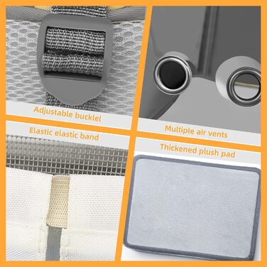 Рюкзак-переноска для котів та собак SWIHELP, сірий. Безпечна переноска для тварин, ідеальна для подорожей