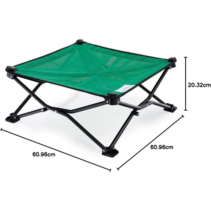 Підвищене лежак для домашніх тварин Coolaroo On The Go, стандарт, цегляний колір (смарагдовий), 61 x 61 x 20 см