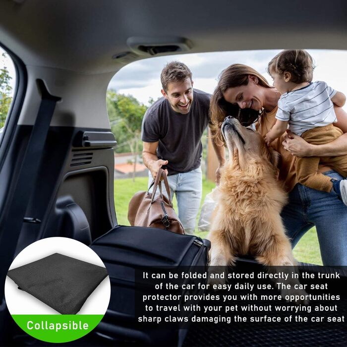 Чохол на сидіння автомобіля для собак, водовідштовхуючий, чорний. Універсальний, антиковзний, для захисту заднього сидіння