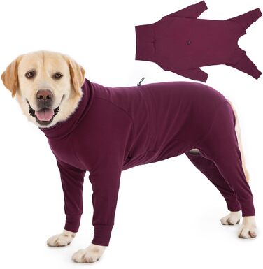 Теплий зимовий пуловер для собак з флісу, червоний, 3XL. Пуловер для собак середніх та великих порід. Зігріваючий зимовий одяг для собак з коміром-стійкою.