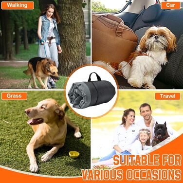 Лежанка для собак середнього розміру 90x60 см: водонепроникна, портативна, складана, для подорожей, в переноску, на диван, в авто