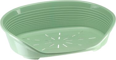 Ліжко для собак Ferplast Siesta Deluxe, велике, пластикове, зелене, 84 x 55 x 28,5 см