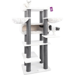 Дряпак для котів Petrebels Maine Coon XXL, 190 см, дизайн для великих котів, сизаль, колір Off-White