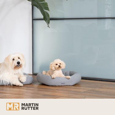 Крісло-гніздо для собак Martin Rütter Nest, сіре – комфортний відпочинок для маленьких собак та цуценят, м'яке, з неслизьким покриттям та можливістю прання, кругле ліжко з бавовняної тканини