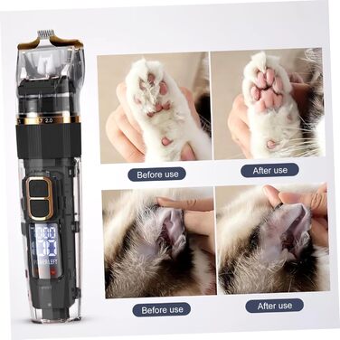 Машинка для стрижки тварин Happyyami: бездротова, тиха, з LED-дисплеєм та насадкою для собак та котів