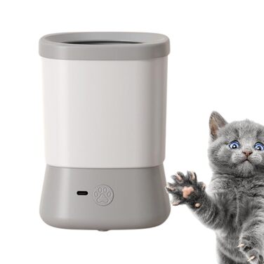 Автоматичний мийка лап для собак, 2-ступеневий захист від бризок, аксесуари для миття лап, для щоденних прогулянок, відпочинку на природі, подорожей, сірий колір