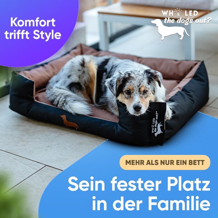 Міцне ліжко для собак: великих, маленьких, цуценят та літніх собак. Зручне собаче ліжко-корзина, різні кольори (M, онікс)