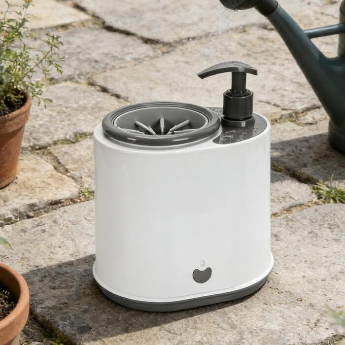 Автоматичний очисник лап для собак та котів | Портативний мийник лап з м'якою щетиною та мильним відсіком