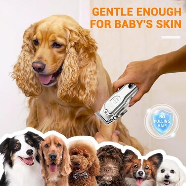 Машинка для стрижки собак та котів YAZ EKY Profi - професійна, 4 насадки, потужний мотор