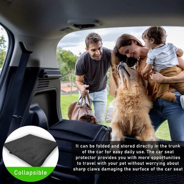 Чохол на сидіння автомобіля для собак, водовідштовхуючий, чорний. Універсальний, антиковзний, для захисту заднього сидіння