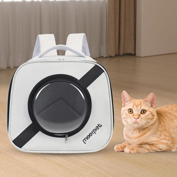 Рюкзак для тварин Kowaku: зручний переносник для собак та котів з вікном та ременем, чорний