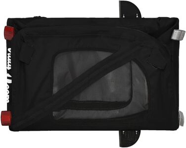 Фастнайти велосипедний причіп для собак чорного та сірого кольорів. Причіп для велосипеда, вантажний причіп, транспортний причіп. Максимальне навантаження 45 кг (чорний)