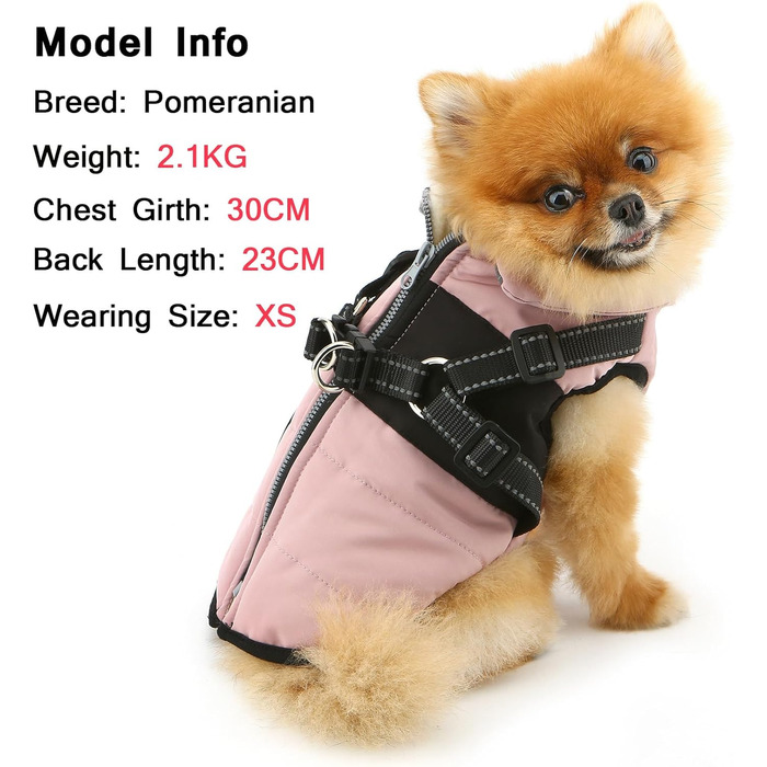 Теплий жилет для собак та котів SMALLLEE_LUCKY_STORE, флісова підкладка, спортивний дизайн, з поворотним кільцем, для чихуахуа, йоркширського тер'єра, рожевий xs