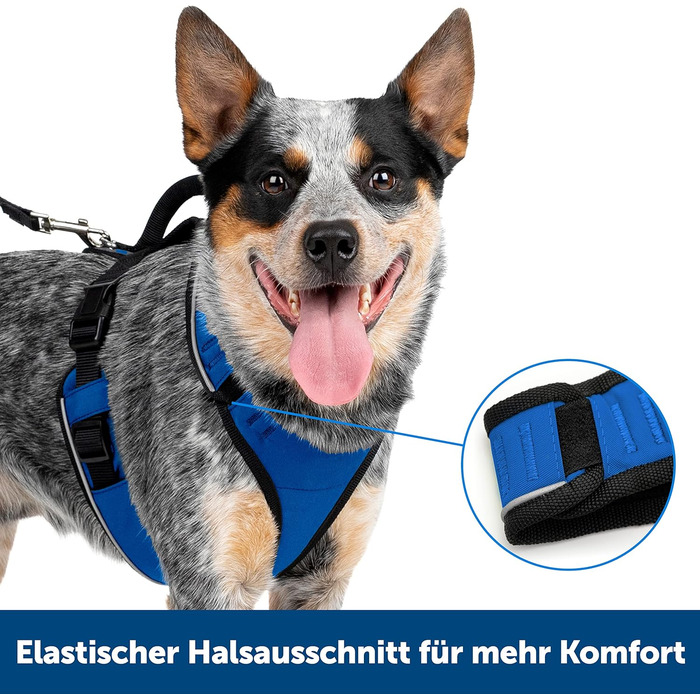 Шлея для собак PetSafe EasySport, повністю м’яка, еластичний комір, для собак 29,5–36 кг, розмір L, червона
