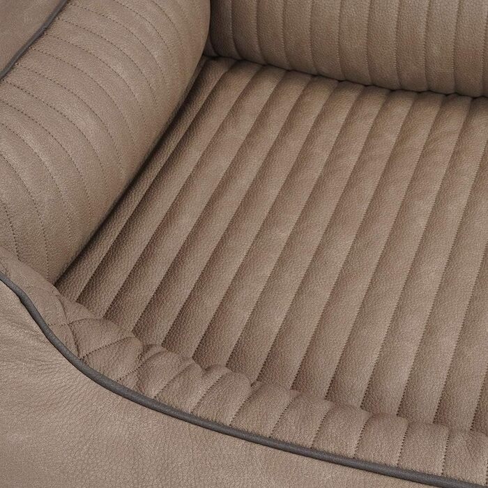 Ортопедичне собаче ліжко Knuffelwuff Columbia XL з штучної шкіри (105 x 75 см) - знімний чохол, легко мити, для великих, середніх та маленьких собак (Колір: Stone)