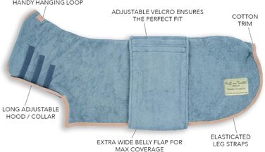 Рушник для собак Ruff and Tumble Класична колекція, блакитний, L